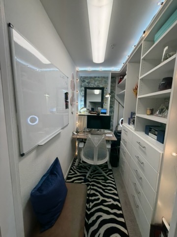 Private office with whiteboard and desk