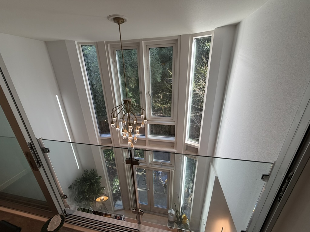 Double-height ceiling view